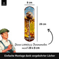 LANOLU Thermometer Ab hier bitte lächeln Igel 8x28cm