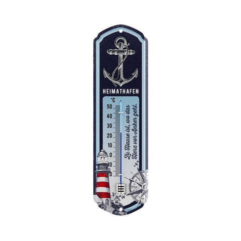 LANOLU Thermometer Heimathafen 8x28cm
