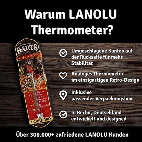 LANOLU Thermometer Darts 8x28cm
