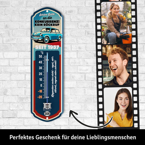 LANOLU Thermometer Trabant 8x28cm