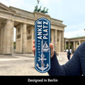 LANOLU Thermometer Ankerplatz blau weiss 8x28cm