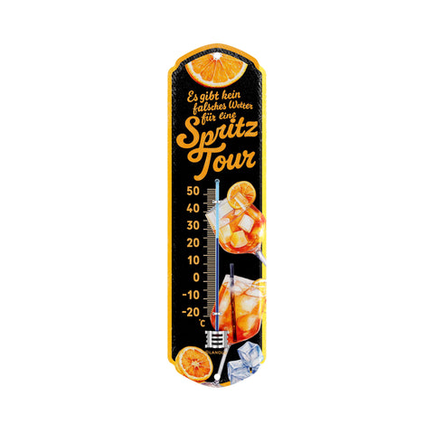 LANOLU Thermometer Falsches Wetter für Spritz Tour 8x28cm