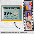 LANOLU Blechschild 40 Geburtstag 39+1 15x20cm
