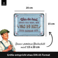 LANOLU Blechschild Was du bist kann niemand sein 15x20cm