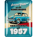LANOLU Retro Blechschild Trabant Konkurrenz 15x20cm