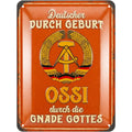 LANOLU Retro Blechschild Ossi durch die Gnade Gottes 15x20cm