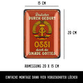 LANOLU Retro Blechschild Ossi durch die Gnade Gottes 15x20cm