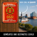 LANOLU Retro Blechschild Ossi durch die Gnade Gottes 15x20cm