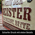 LANOLU Blechschild Wenn der Meister erscheint, bitte Bier bereitstellen 15x20cm