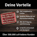 LANOLU Blechschild Die Regierung duldet keine Konkurrenz! 15x20cm