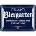 LANOLU Blechschild Biergarten 15x20cm
