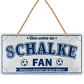 LANOLU Kordelschild Hier wohnt ein SCHALKE Fan 16x32cm