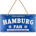 LANOLU Kordelschild Hier wohnt ein HAMBURG Fan 16x32cm