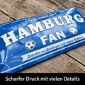 LANOLU Kordelschild Hier wohnt ein HAMBURG Fan 16x32cm