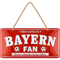 LANOLU Kordelschild Hier wohnt ein BAYERN Fan 16x32cm