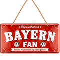 LANOLU Kordelschild Hier wohnt ein BAYERN Fan 16x32cm