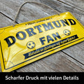 LANOLU Kordelschild Hier wohnt ein DORTMUND Fan 16x32cm