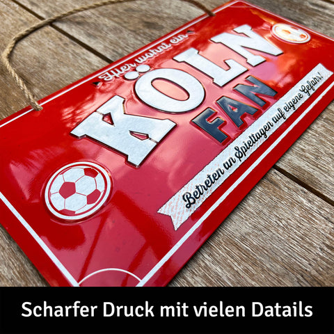 LANOLU Kordelschild Hier wohnt ein KÖLN Fan 16x32cm