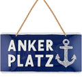 LANOLU Kordelschild Ankerplatz 16x32cm