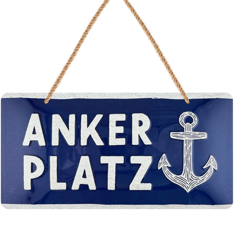 LANOLU Kordelschild Ankerplatz 16x32cm
