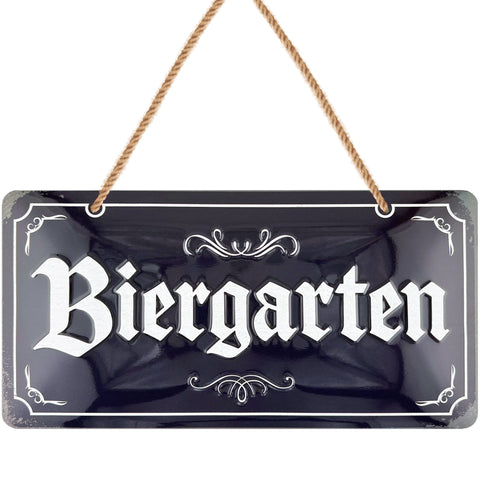 LANOLU Kordelschild Biergarten 16x32cm