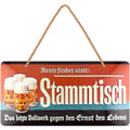 LANOLU Kordelschild Stammtisch 16x32cm