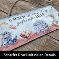 LANOLU Kordelschild Backen ist aus Teig geformte Liebe 16x32cm
