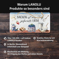 LANOLU Kordelschild Backen ist aus Teig geformte Liebe 16x32cm
