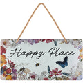 LANOLU Kordelschild Happy Place 16x32cm