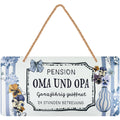LANOLU Kordelschild Oma Opa Pension 16x32cm