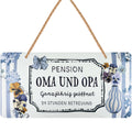 LANOLU Kordelschild Oma Opa Pension 16x32cm
