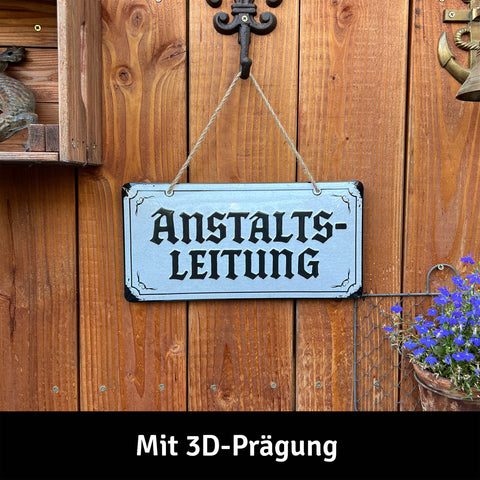 LANOLU Kordelschild Anstaltsleitung 16x32cm