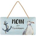LANOLU Kordelschild Moin ihr Fischköppe 16x32cm