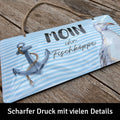 LANOLU Kordelschild Moin ihr Fischköppe 16x32cm