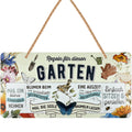 LANOLU Kordelschild Regeln für diesen Garten 16x32cm