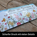 LANOLU Kordelschild Bin im Garten mit den Hummeln bummeln 16x32cm