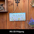LANOLU Kordelschild Bin im Garten mit den Hummeln bummeln 16x32cm