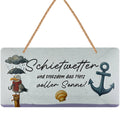 LANOLU Kordelschild Schietwetter 16x32cm