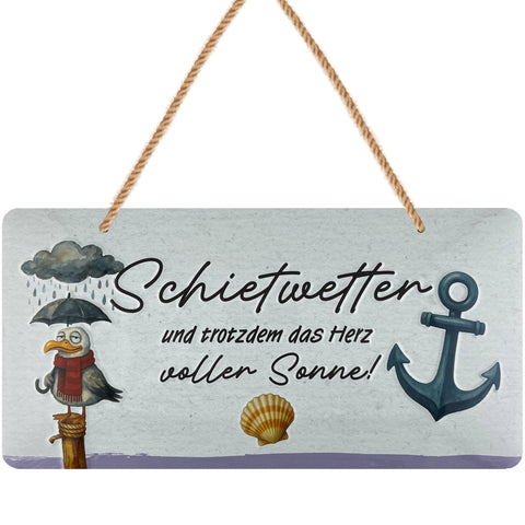 LANOLU Kordelschild Schietwetter 16x32cm