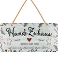 LANOLU Kordelschild Hunde-Zuhause 16x32cm