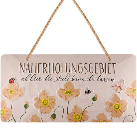 LANOLU Kordelschild Naherholungsgebiet16x32cm
