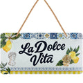 LANOLU Kodelschild LA DOLCE VITA beginnt genau hier 16x32cm