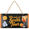 LANOLU Kordelschild Spritz-Tour 16x32cm