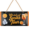 LANOLU Kordelschild Spritz-Tour 16x32cm