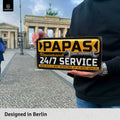 LANOLU Blechschild Papas Service 16x32cm