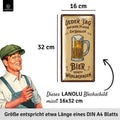 LANOLU Blechschild Plagen - Bier - Wohlbehagen 16x32cm