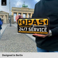 LANOLU Blechschild Opas Service 16x32cm