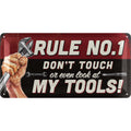 LANOLU Blechschild My Tools My Rules 16x32cm