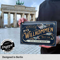 LANOLU Blechschild Herzlich Willkommen 20x30cm