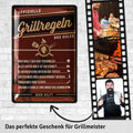 LANOLU Blechschild Grillregeln 20x30cm